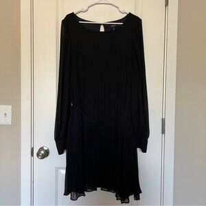 Torrid Black Mini Chiffon Pleated DressSize 3 (22-24)